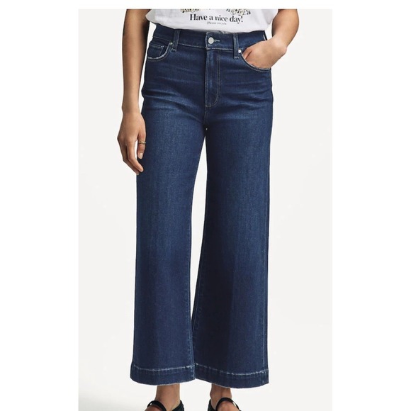 Anthropologie Denim - Paige Anessa Wide Leg Ankle Dark Wash Zip Jeans‎ Anthropologie 259$